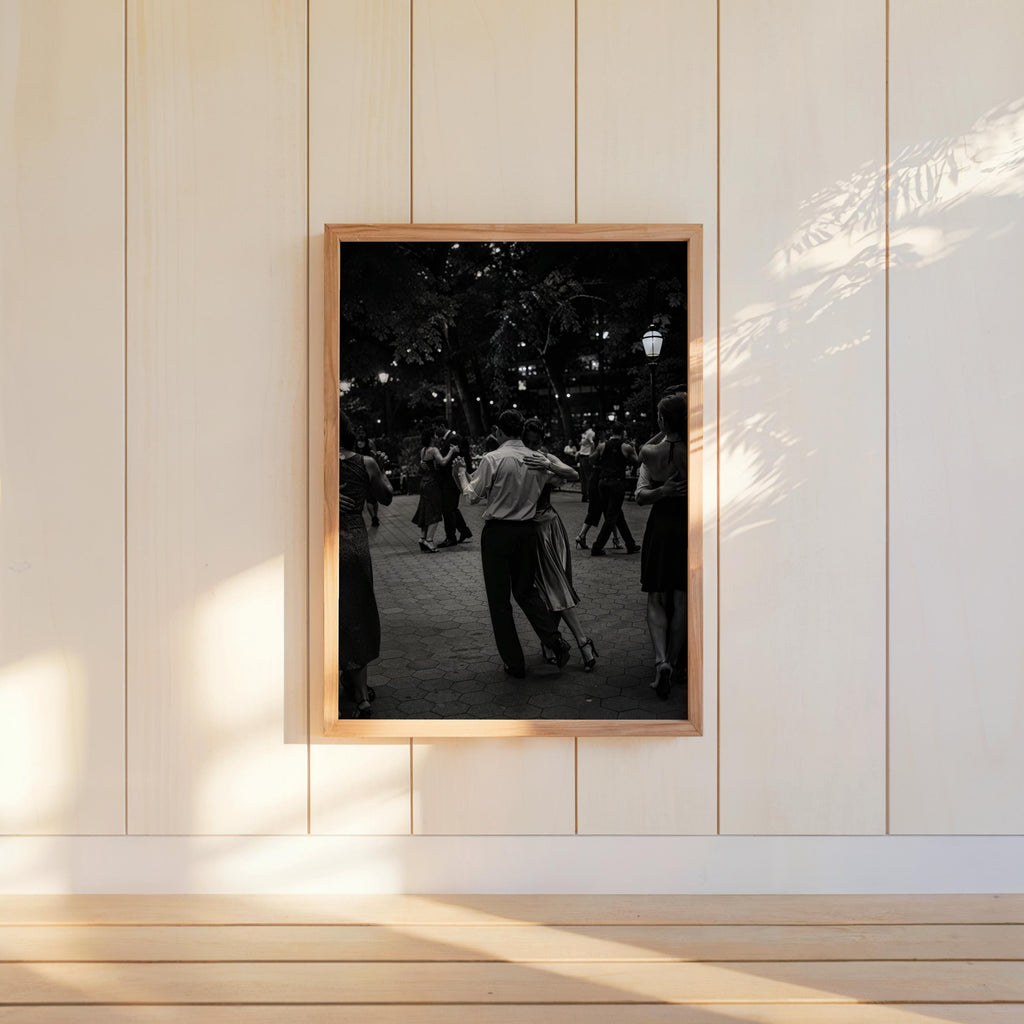 Couple Tango Dance Print, Black and White Photography, Romantic Vintage Poster, Dancing Wall Art, Ballroom Decor, Anniversary Gift for Her
