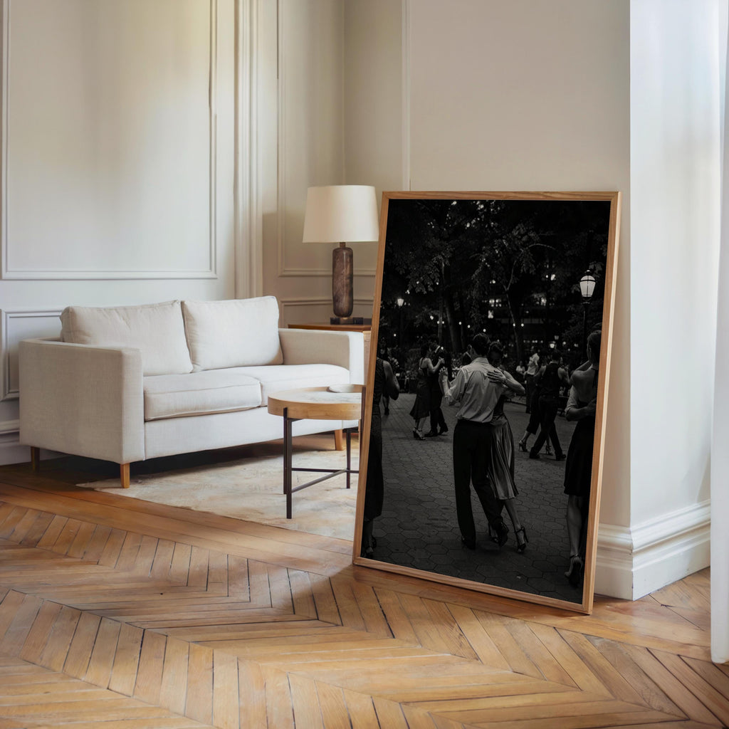 Couple Tango Dance Print, Black and White Photography, Romantic Vintage Poster, Dancing Wall Art, Ballroom Decor, Anniversary Gift for Her