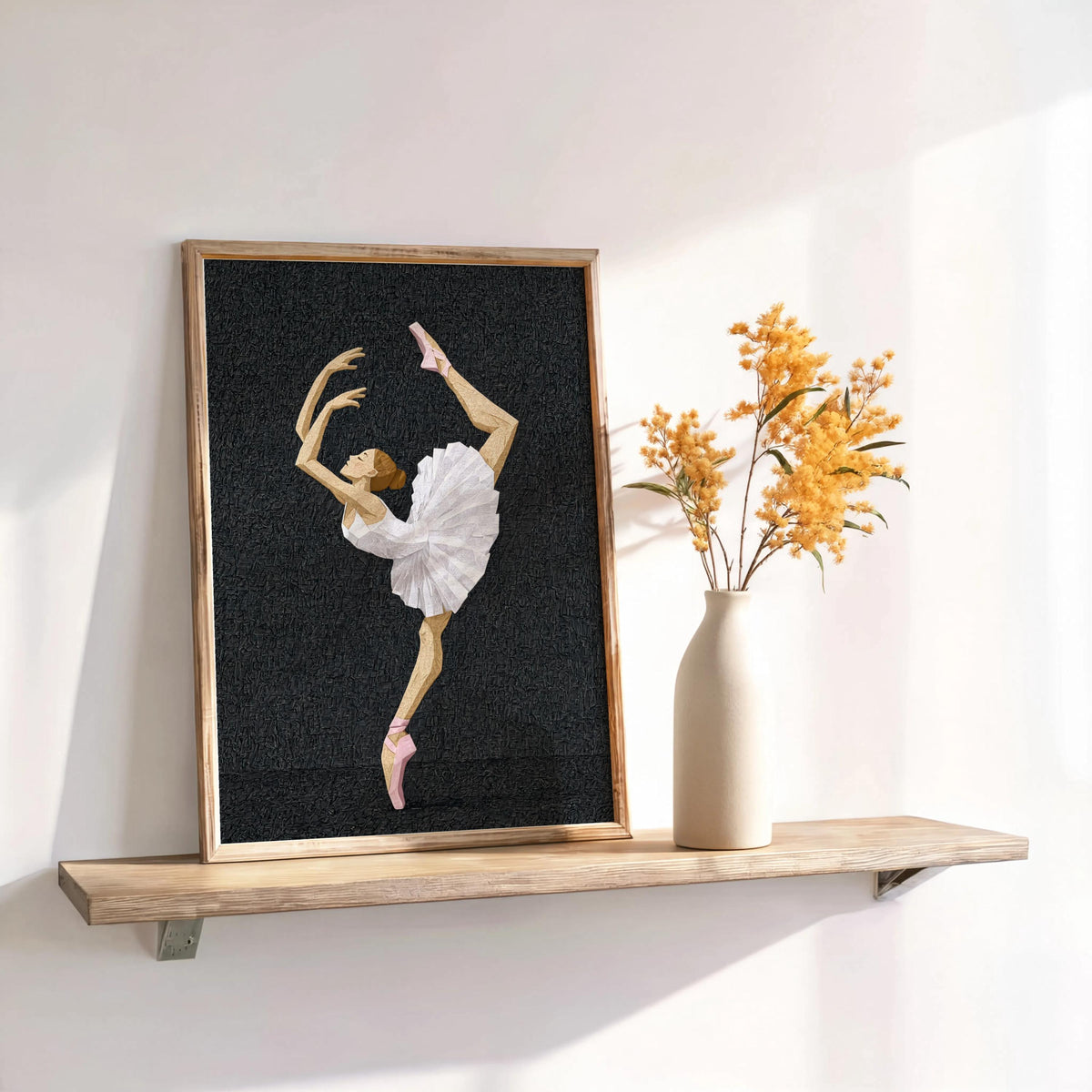 Ballerina Print, Girly Ballet Nursery Decor, Abstract Classical Dancer Poster, Pastel Feminine Bedroom Decor, Preppy Gift for Dancing Queen