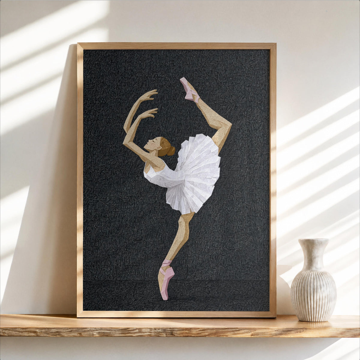 Ballerina Print, Girly Ballet Nursery Decor, Abstract Classical Dancer Poster, Pastel Feminine Bedroom Decor, Preppy Gift for Dancing Queen