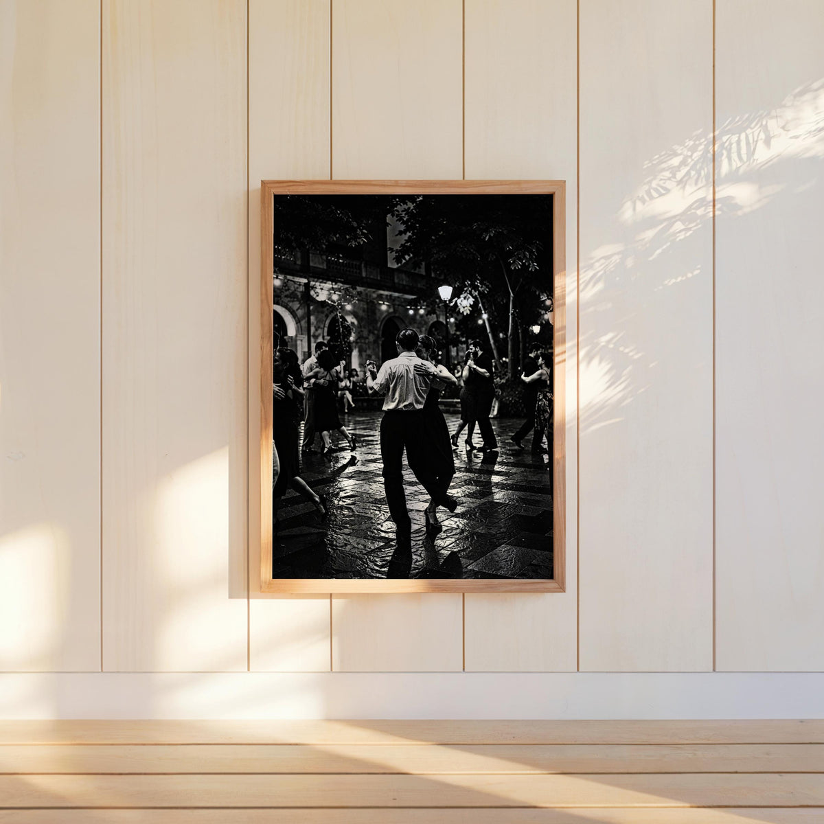 Tango Dancers Couple Print, Black White Dramatic Night Photography, Romantic Dance Poster, Latin Couple, Vintage Latino Culture Wall Art