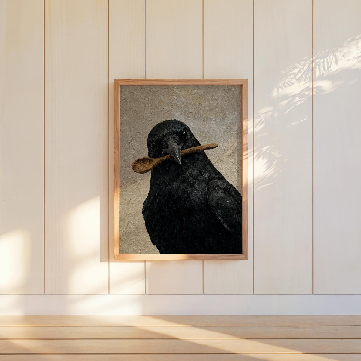 Crow Print, Funny Kitchen Poster, Halloween Spooky Bird Wall Art, Gothic Home Decor, Whimsical Creepy Cute Gift, Dark Witchy Cottage Style