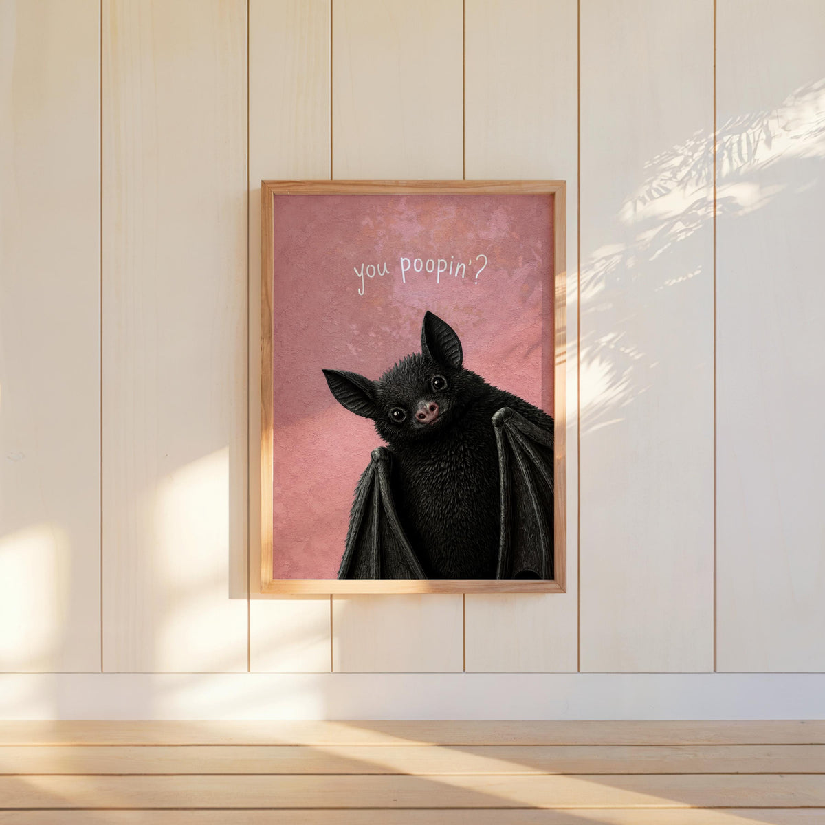 You Poopin? Bat Halloween Print, Funny Toilet Wall Art, Witchy Restroom Poster, Gothic Creepy Cute Decor, Quirky Dark Bathroom Gift