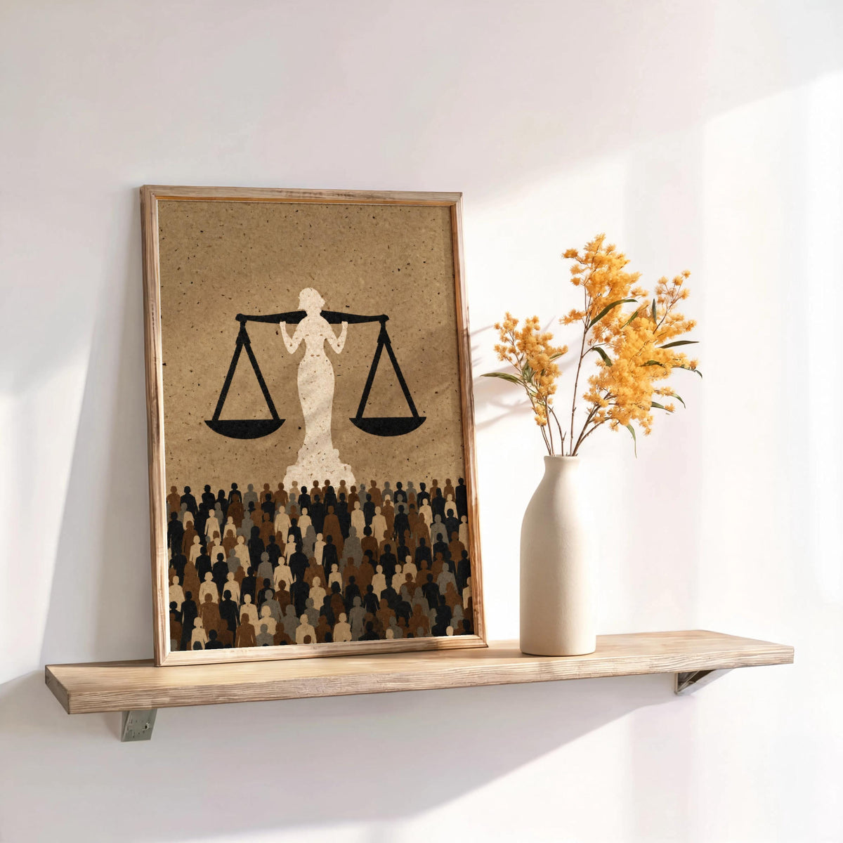 Lady Justice Print, Lawyer Office & Attorney Wall Art, Modern Legal Decor, Law Court Poster, Student Bar Exam School Gift