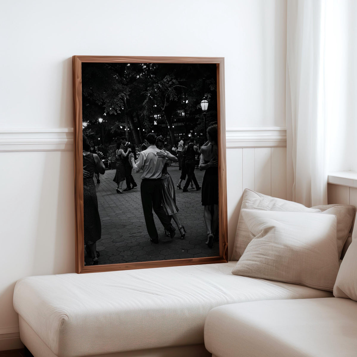 Couple Tango Dance Print, Black and White Photography, Romantic Vintage Poster, Dancing Wall Art, Ballroom Decor, Anniversary Gift for Her