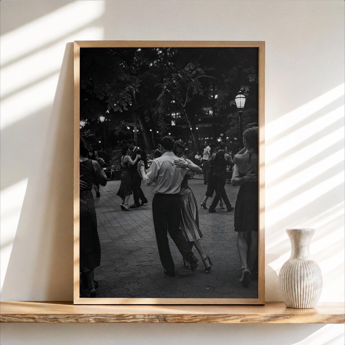 Couple Tango Dance Print, Black and White Photography, Romantic Vintage Poster, Dancing Wall Art, Ballroom Decor, Anniversary Gift for Her