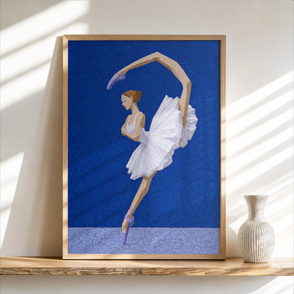 Abstract Ballet Wall Art, Girly Ballerina Print, Textured Pastel Color Poster, Dance Studio Painting, Girls Room Nursery Decor, Dancer Gift
