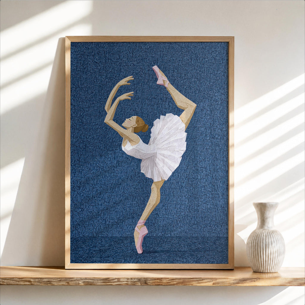 Ballerina Print, Girly Ballet Nursery Decor, Abstract Classical Dancer Poster, Pastel Feminine Bedroom Decor, Preppy Gift for Dancing Queen