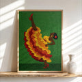 Salsa Dance Wall Art, Colorful Latin Dancer Print, Bold Feminine Poster, Vibrant Afrocentric Latina Decor for Eclectic Maximalist Homes