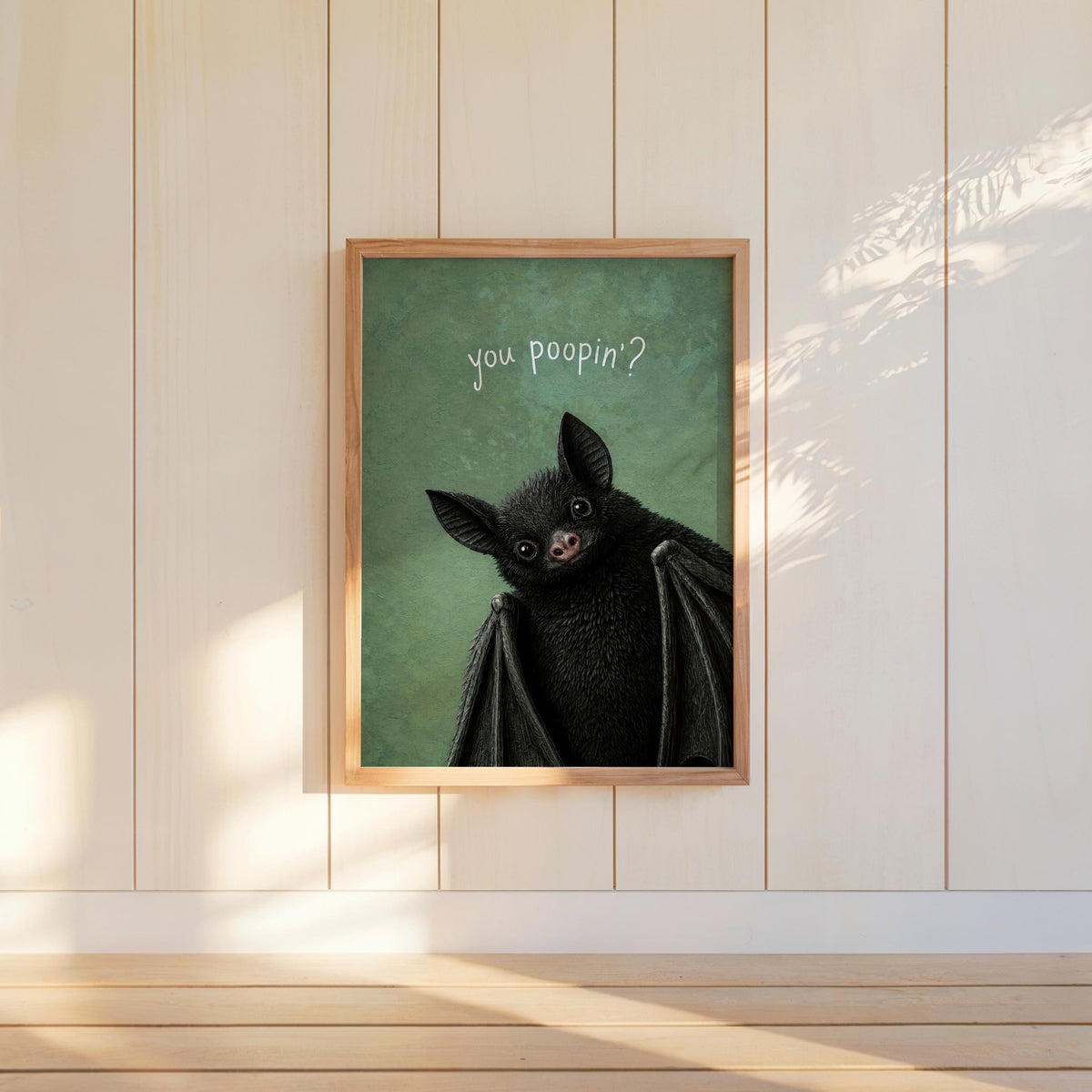 You Poopin? Bat Halloween Print, Funny Toilet Wall Art, Witchy Restroom Poster, Gothic Creepy Cute Decor, Quirky Dark Bathroom Gift