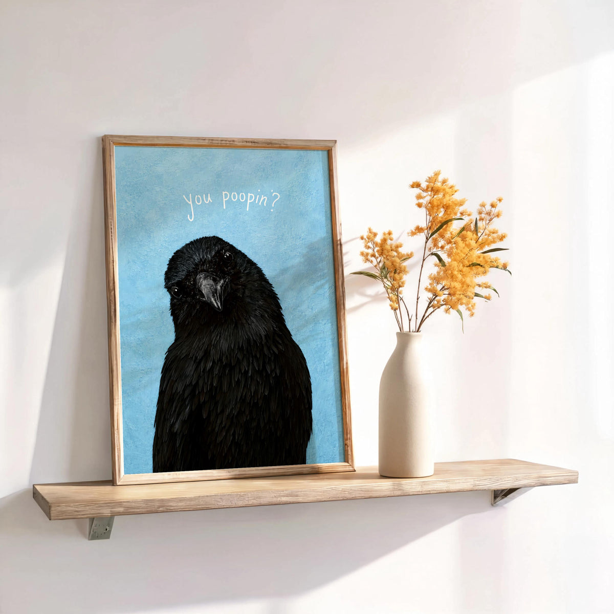 Funny Crow Poster, Halloween Bathroom Art, You Pooping Toilet Print, Black Bird Wall Art, Fall Restroom Decor, Witchy Spooky Gift