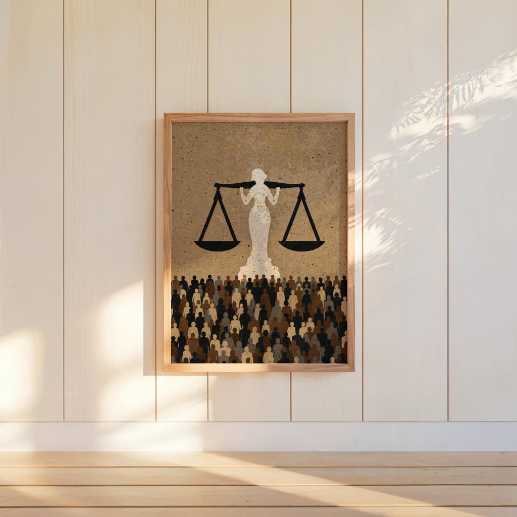 Lady Justice Print, Lawyer Office & Attorney Wall Art, Modern Legal Decor, Law Court Poster, Student Bar Exam School Gift