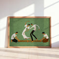Filipino Tinikling Dance Wall Art, Traditional Bamboo Dancers Print, Philippines Cultural Pinoy Heritage Home Decor, Filipina woman Gift