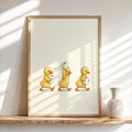 Duckling Toilet Paper Print, Funny Bathroom Wall Art, Vintage Baby Duck Illustration, Cute Guest Bathroom Decor