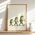 Frog Toilet Paper Print, Funny Bathroom Wall Art, Vintage Frog Illustration, Quirky Guest Restroom Decor