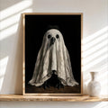 Ghost Crow Wall Art, Spooky Bird Painting, Gothic Halloween Decor, Moody Dark Academia Print, Autumn Witchy Season Gift