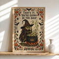 That's It You're Going in the Soup Print, Funny Frog Witch Halloween Wall Art, Vintage Spooky Season Poster, Autumn Fall Decor, Witchy Gift