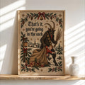 Krampus Christmas Wall Art, Funny That's It You're Going In Sack Print, German Folklore Poster, Gothic Xmas Decor Occult Winter Cross Stitch