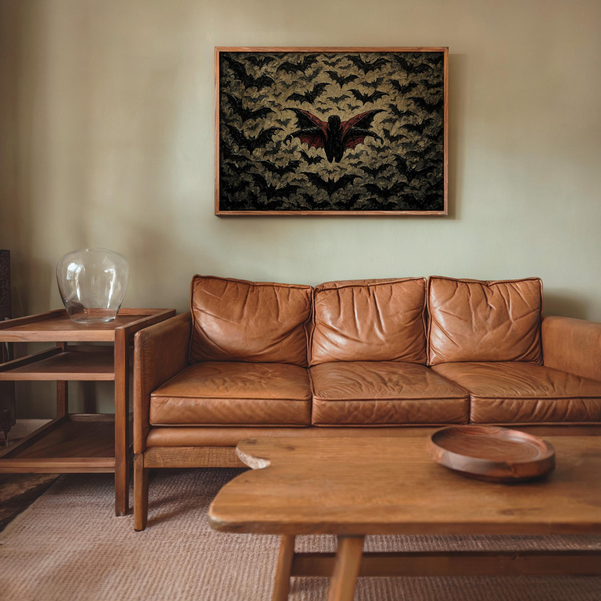 Gothic Vampire Halloween Print, Halloween Bat Poster, Impasto Textured Wall Decor, Dark Fantasy Dracula Art, Spooky Season Decoration