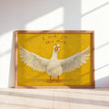 Silly Goose I Love You This Much Print, Funny Love Gift, Whimsical Bird Wall Art, Romantic Animal Poster, Cute Couple Valentines Keepsake