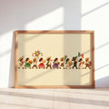 Mexican Culture Kids Parade Wall Art, Folk Mexico Kids Print, Colorful Traditional Cultural Festival Poster, Storybook Nursery Decor